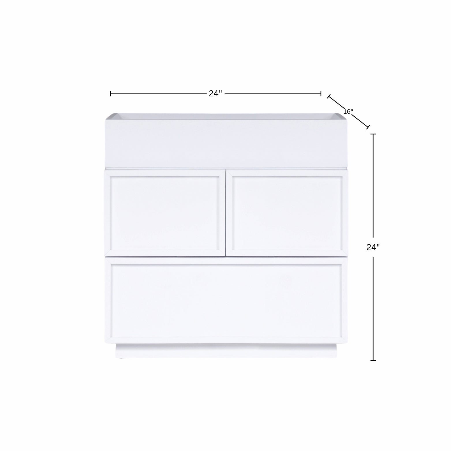 Luca Nightstand, White