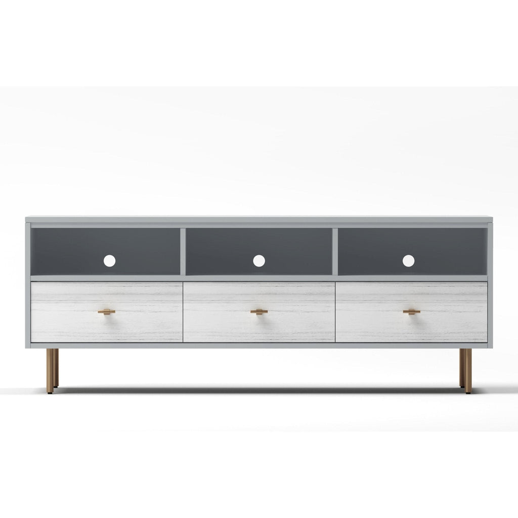 Saige TV Console, Weathered White