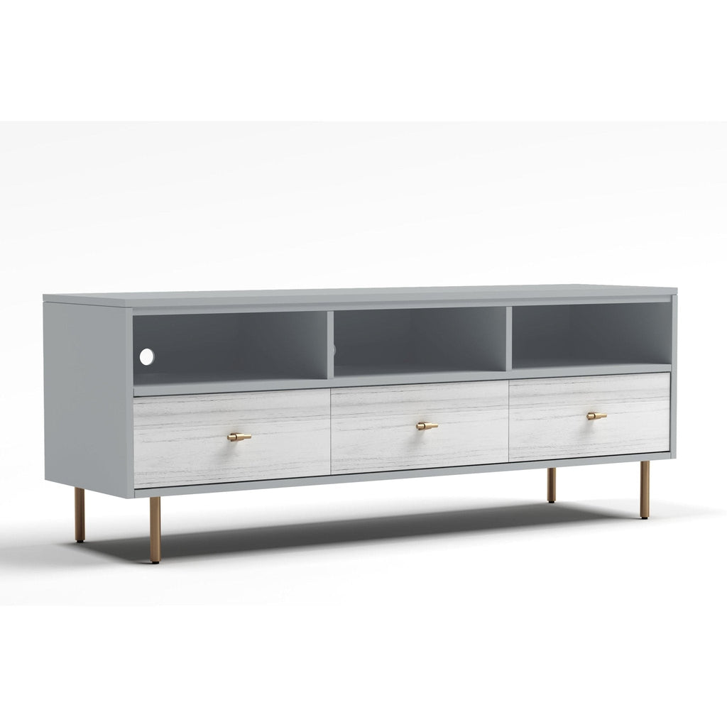 Saige TV Console, Weathered White