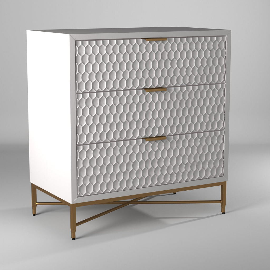 White Pearl Accent Chest
