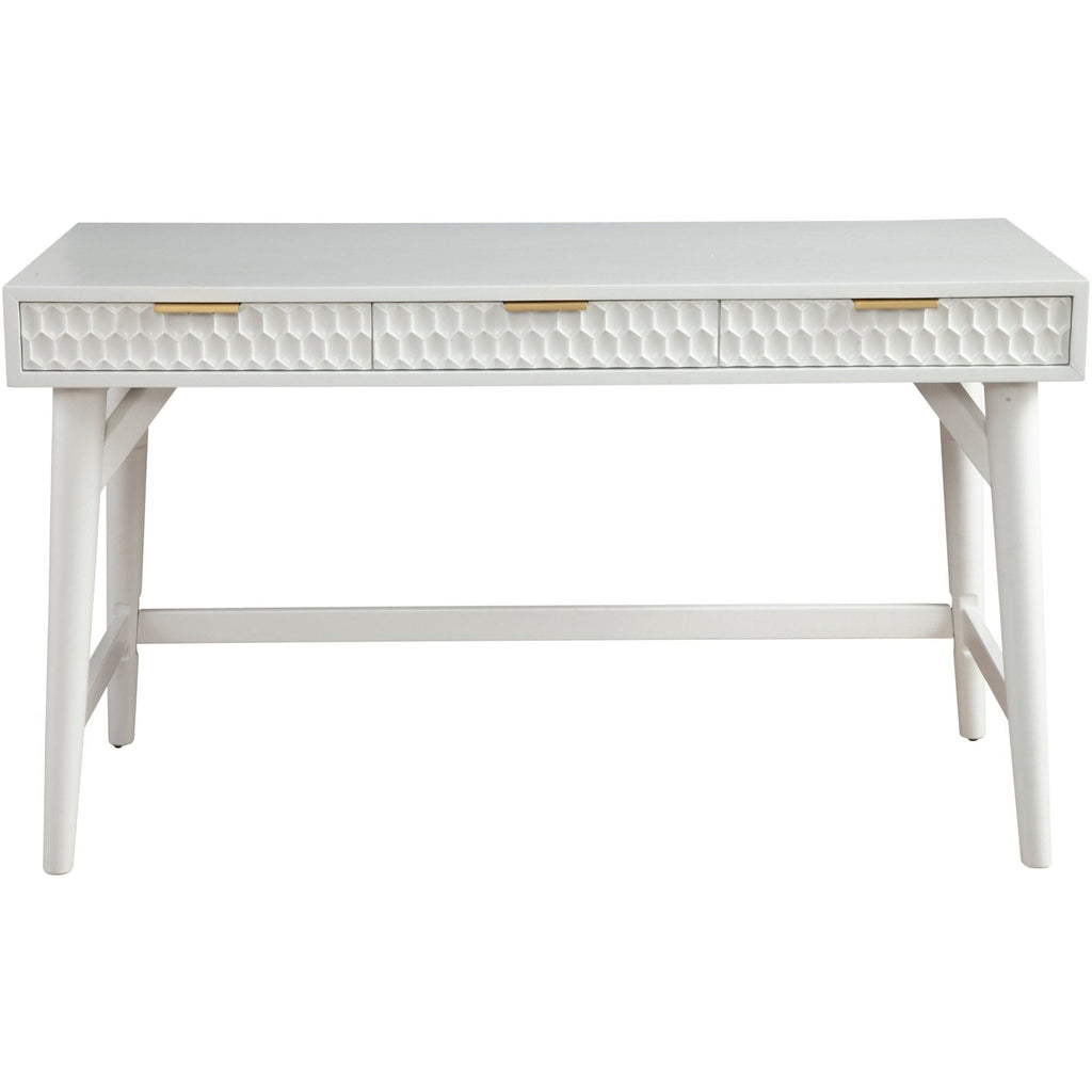 White Pearl Large Desk
