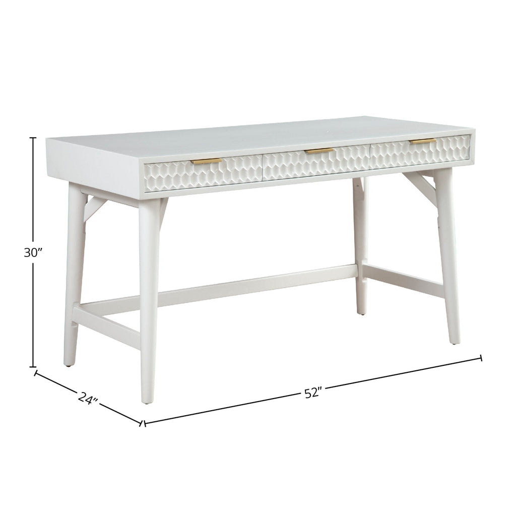 White Pearl Large Desk